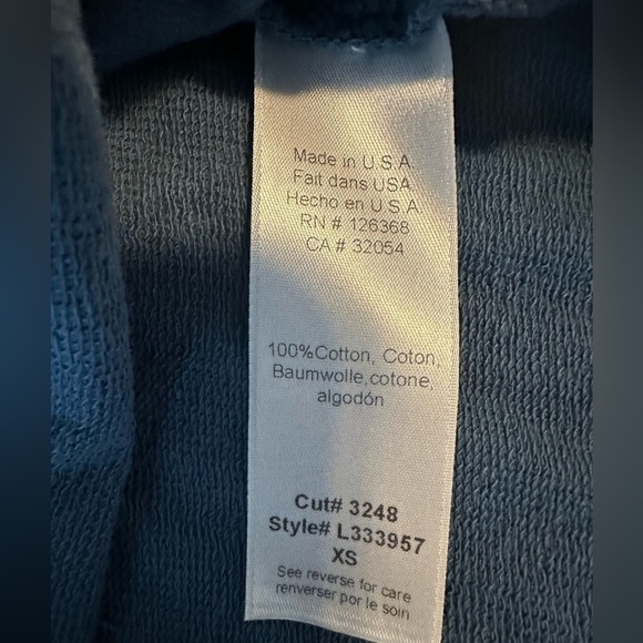 Anthropologie Left of Center oversize XS hooded pullover 100% cotton made in USA - Picture 10 of 10